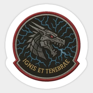 Ignis et Tenebrae – Dragon Military Patch Sticker
